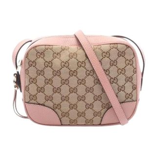 Gucci Pre-owned Bree GG Canvas Leather Shoulder Bag - Dames - Pre-owned - Roze - Maat: ONE Size Leer
