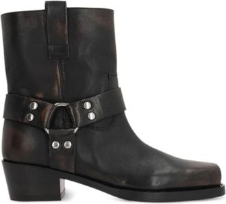 PARIS TEXAS Zwarte Roxy Enkellaarzen voor vrouwen - Dames - Cowboylaarzen - Zwart - 36 EU - Schoenen