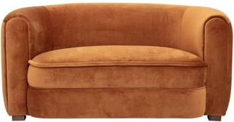 Bloomingville Sofá de dos plazas de terciopelo marrón
