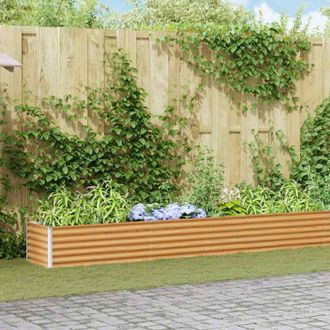 vidaXL vidaXL Letto rialzato da giardino 970 x 50 x 36 cm Acciaio zincato