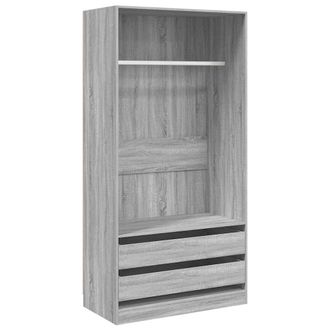 vidaXL Vidaxl - Armario De Madera Contrachapada Gris Sonoma 100x50x200 Cm
