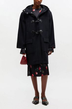 Ganni Navy Wool Duffle Coat