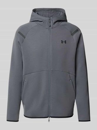 Under Armour Sweatjacke mit Zweiwege-Rei&szlig;verschluss Modell Unstoppable in Anthrazit, Gr&ouml;&szlig;e L