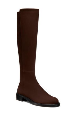 Stuart Weitzman 5050 Gisele Knee High Boot in Walnut/Walnut/Black at Nordstrom, Size 5.5
