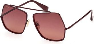 Max Mara MM0102 69F Shiny Bordeaux/Brown Gradient