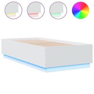 Berkfield Home Bed Frame with LED without Mattress White 75x190 cm Small Single