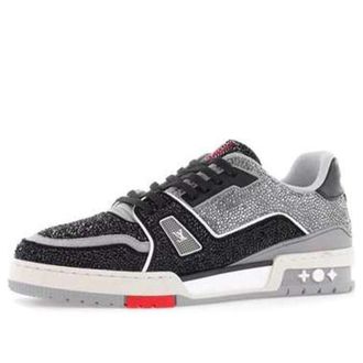 Louis Vuitton Trainer Sneakers Grey Black Crystals 1AA6PR