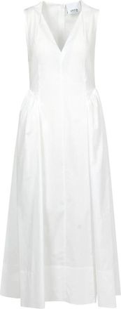 Erika Cavallini Semi Couture Midi Kleedjes - Dames - Casual kleedjes - Wit - M - Kleedjes