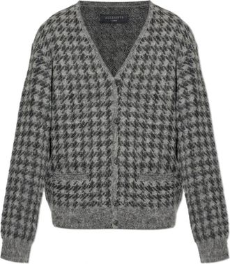 AllSaints Zain Cardigan - Heren - Vesten - Grijs - M - Wol - Truien & Vesten