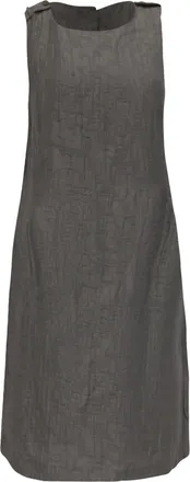 Armani Collezioni Knee Length Dress in Grey Cotton