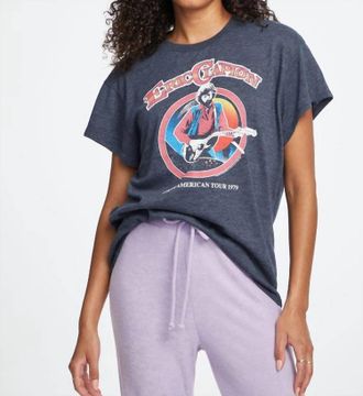 Chaser Eric Clapton North American Tour Tee In Dark Denim