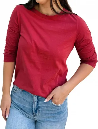 Dylan Womens Julia Knit Top In Rusty Red