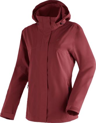 Maier Sports Regenjacke MAIER SPORTS Metor rec W, Damen, Gr. 34, rot (weinrot), 100% Polyester, Jacken Regenjacke, Damen Jacke mit Kapuze, Windjacke wasserdicht at