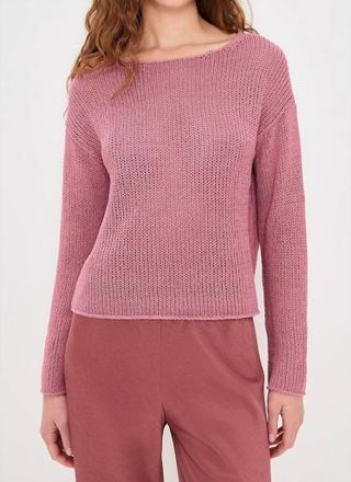 Vince Coated Cotton Pullover In Peony Wood