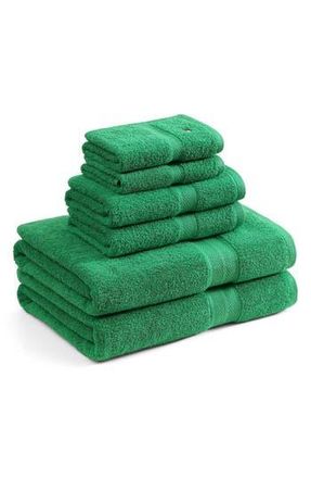 Tommy Hilfiger Modern American Terry 6-Piece Towel Set in Medium /Dark Green at Nordstrom Rack