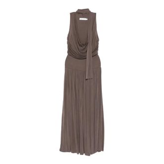 Aya Muse Maxi Dresses, female, Brown, Size: S Alyve Dress