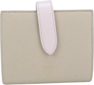 Celine Pre-owned Vintage Bi-fold Portemonnee - Dames - Vintage Accessoires - Beige - ONE Size - Leer - Vintage