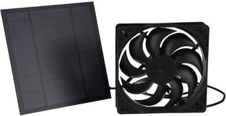 OEM Mini Ventilador Solar De 20 W Y 12 V, Ideal Para Camping, Caravanas, Caza, Invernaderos, Perreras Y Gallineros