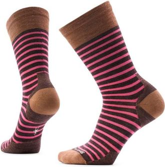 Smartwool Everyday Pin Stripe Crew Socks Multifunktionssocken f&uuml;r Damen | braun
