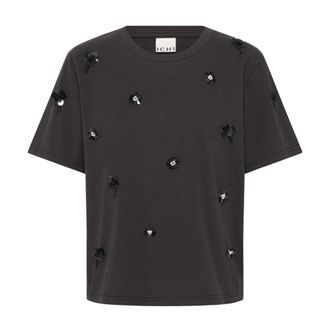 Ichi Mujer, Camisetas, Negro, Talla: XS