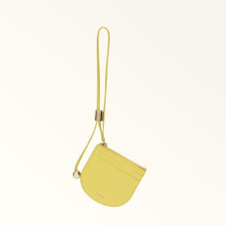 Furla Laura Porta Carte Di Credito S Mudec Yellow Giallo Pelle Stampata Donna