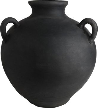 BIDKhome Bidkhome Black Terracotta Vase