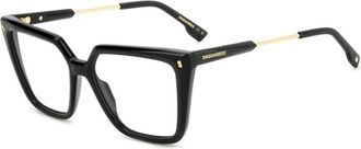 Dsquared2 Mode Bril Zwarte Frame - Dames - Brillen - Zwart - 54 MM - Accessoires