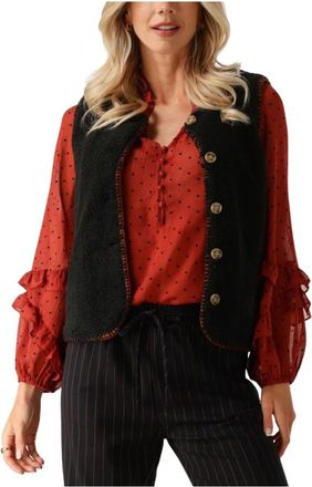 Ydence Zwarte Gilet Evelynn - Dames - Bodywarmers - Zwart - S - Jassen