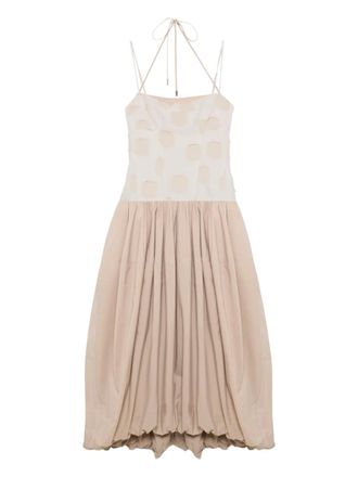 SIMKHAI Pfeiffer polka-dot midi dress - Neutrals