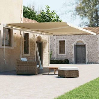 vidaXL Toldo De Pie Autom&aacute;tico Crema 600x300 Cm Vidaxl