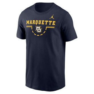 Nike Jordan Mens Marquette Basketball Legend Jordan Brand Dri-FIT College T-Shirt in Blue | IV8191-421