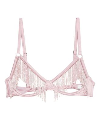 Fleur du Mal Reggiseno con frange - Rosa