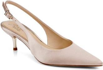 Badgley Mischka Ilana Slingback Pump in Dark Pink Satin at Nordstrom, Size 8.5