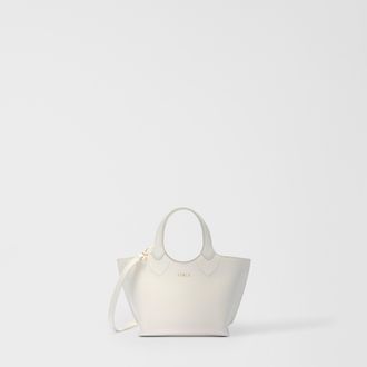 Furla Thelma Borsa Shopping Panna Bianco Pelle Di Vitello Andromeda Donna