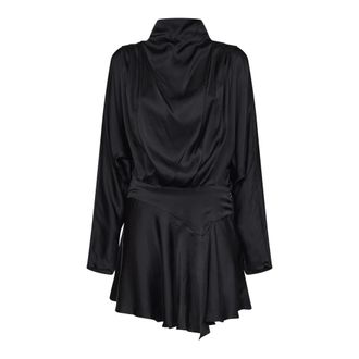 Isabel Marant Dames, Jurken, Zwart, Maat: XS Leer