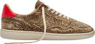 Hidnander Schoenen, Dames, Bruin, 36 EU, Animal Print Sneakers