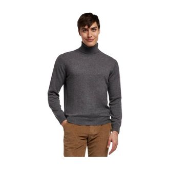 Brooks Brothers Wool and Cashmere Turtleneck Jumper - male - Brooks Brothers - Turtlenecks - Gray - M - Knitwear