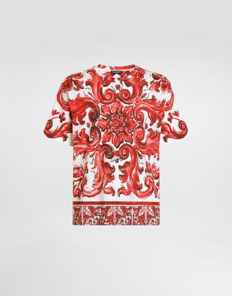 Dolce & Gabbana T-shirt M/corta Giro - Man T-shirts And Polos Multicolor 44