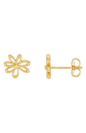Estella Bartlett Mini Doodle Flower Stud Earrings in Gold at Nordstrom