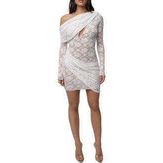 JLUXLABEL Midnight Romance Lace Dress in White at Nordstrom, Size X-Small