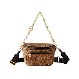 Borbonese Mini Marsupio - Dames - Tassen - Bruin - Maat: ONE Size Leer