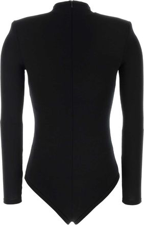 Jil Sander Womens Black Wool Bodysuit Exterior: Maglie Sweater