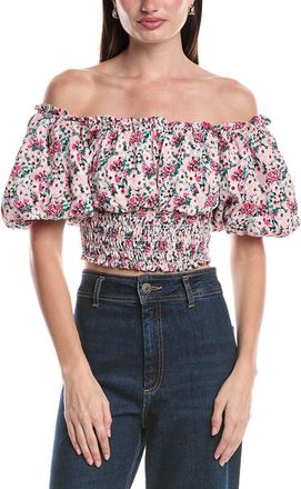 AFRM Afrm Mandy Off-The-Shoulder Smocking Woven Top