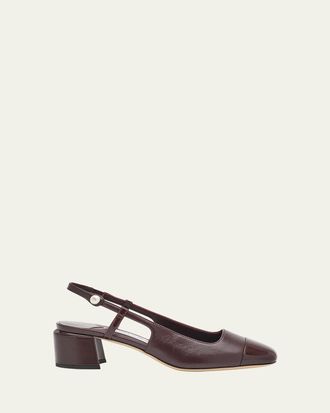 Jimmy Choo London Elisa Leather Slingback Pumps