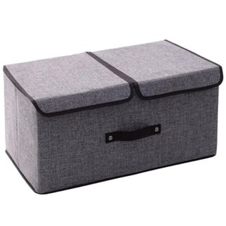 OEM Caja/contenedor De Almacenamiento Plegable Grande Para Algod&oacute;n Y Lino - Gris