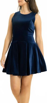 Alice & Olivia Adley Sleeveless Mini Dress In Dark Midnight Blue