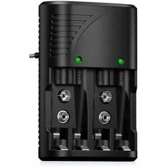OEM Cargador R&aacute;pido Universal Para Pilas Aa/aaa/9v. Indicador Led. Protecci&oacute;n Contra Sobrecalentamiento. Voltaje De Entrada Ca: 100-240v