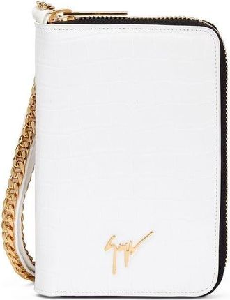 Giuseppe Zanotti Aymeric chain-strap clutch - women - Leather/Fabric/Polyurethane/Viscose - One Size - White