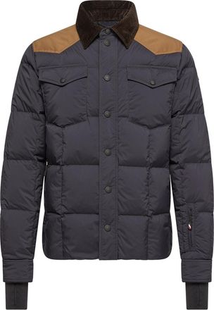 Moncler Moncler Geltech Corduroy-trimmed Down Ski Jacket, Men, Blue, Size: 1