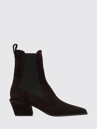 PARIS TEXAS Bettina Suede Western Chelsea Boots with Mid Flared Heel
